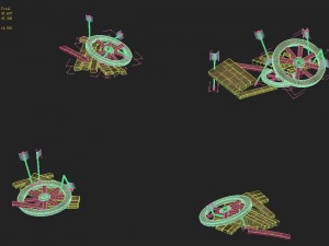 cartoon version - broken wheels 3D मॉडल