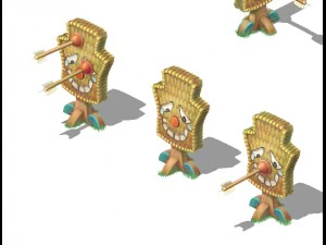 cartoon version - tragic arrow target 3D Model