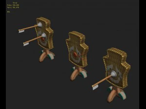 cartoon version - tragic arrow target 3D Model