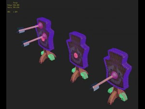 cartoon version - tragic arrow target 3D Model