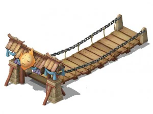 cartoon version - spring cousin child bridge 3D Model