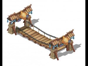 cartoon version - spring cousin child bridge 3D Модель