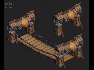 cartoon version - spring cousin child bridge 3D Модель