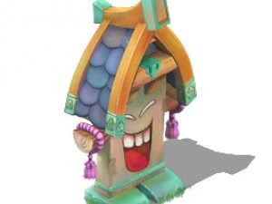 cartoon version - big mouth card 3D Model