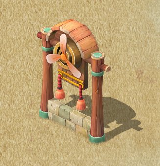 cartoon version - windmill installation 3D Model .c4d .max .obj .3ds .fbx .stl .blend 