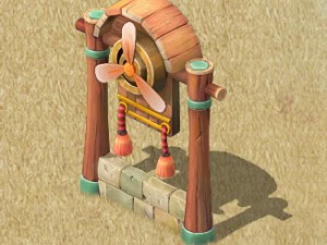 versione cartoon - installazione del mulino a vento Modello 3D