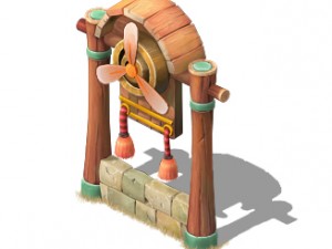 cartoon version - windmill installation 3D Model