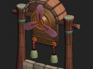 cartoon version - windmill installation 3D Model