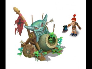 cartoon version - wind magic cannon Modello 3D