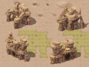 कार्टून संस्करण - पवन दानव पत्थर 02 3D मॉडल