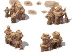 cartoon version - wind demon stone 02 Modelo 3D