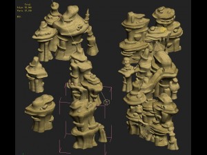 cartoon version - wind demon stone 02 Modelo 3D