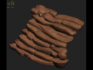 cartoon version - wind demon stone stone staircase 3D Model
