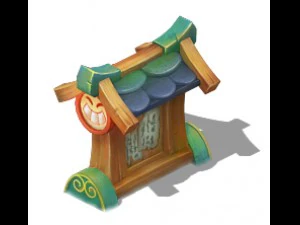 卡通版-公告牌 3D 模型