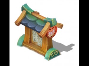 cartoon version - bulletin board 3D Model