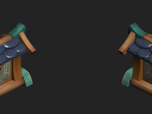 cartoon version - bulletin board 3D Model