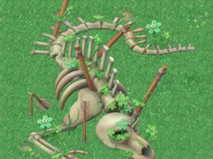 cartoonversie - oude drakenfossielen 3D Model