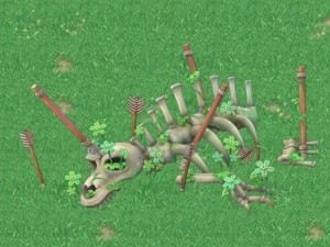 cartoon version - ancient dragon fossils 3D Модель
