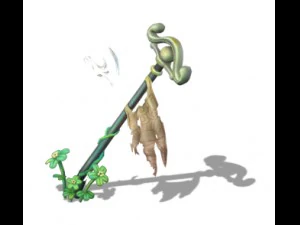 cartoon edition - ancient battle flag 3D Model