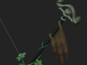 cartoon edition - ancient battle flag Modelo 3D