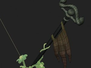 cartoon edition - ancient battle flag 3D Model