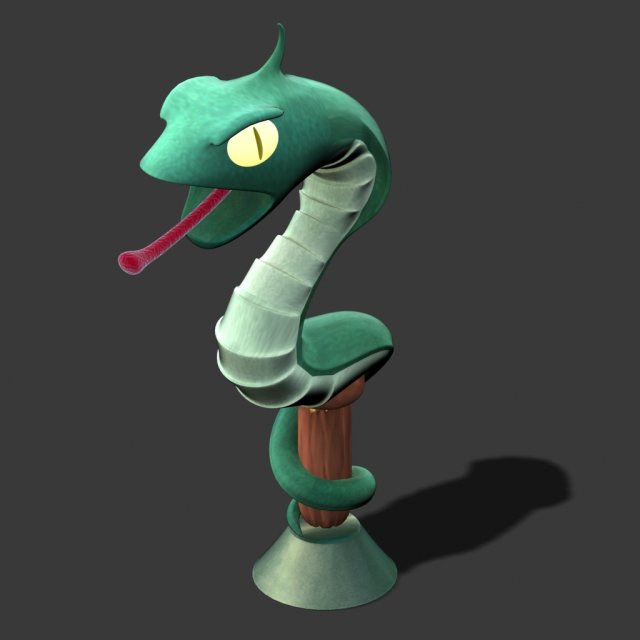 cartoon version - melon snake lights Modelo 3D .c4d .max .obj .3ds .fbx .stl .blend 
