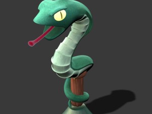 cartoon version - melon snake lights Modelo 3D