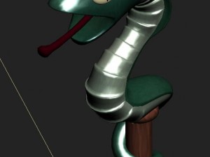 cartoon version - melon snake lights Modelo 3D