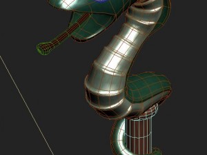 cartoon version - melon snake lights Modelo 3D