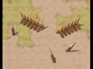 cartoon edition - enchantment wooden fence 3D-Modell