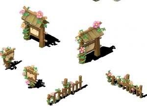 cartoon version - flower sign 3D Model