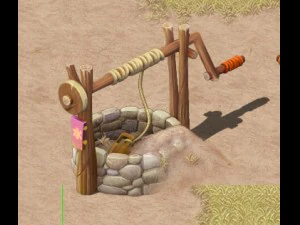 version dessin anim&eacute; - puits sec du d&eacute;sert Modèle 3D