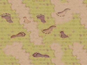 cartoon version - footprints Model 3D