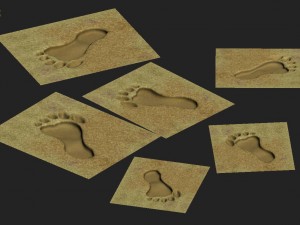 cartoon version - footprints Modello 3D