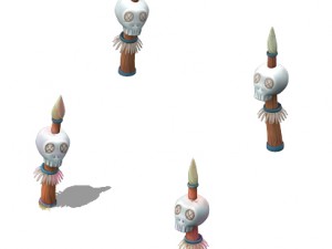 cartoon version - skeleton stakes Modelo 3D