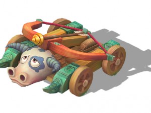cartoon version - taurus crossbow car Model 3D
