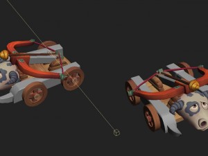 cartoon version - taurus crossbow car Model 3D