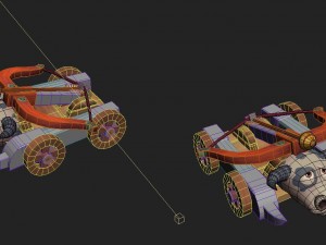 cartoon version - taurus crossbow car Model 3D