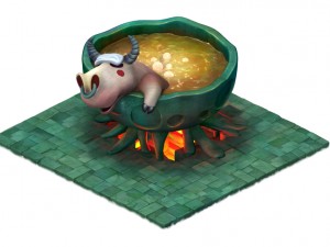 cartoon version - tauren oil pan bath 3D 모델