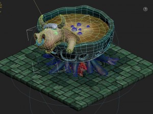 cartoon version - tauren oil pan bath 3D 모델