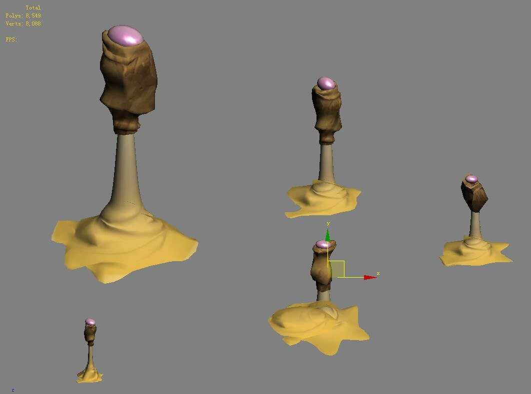 cartoon version - sand funnel 3D Model .c4d .max .obj .3ds .fbx .stl .blend 