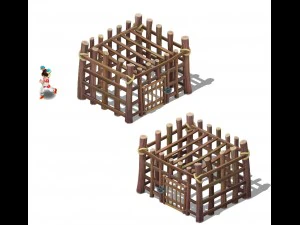 cartoon version - death row - death field 3D Model