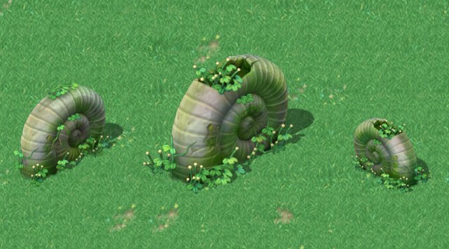 cartoon version - pacific snail stone - stool 3D मॉडल .c4d .max .obj .3ds .fbx .stl .blend 