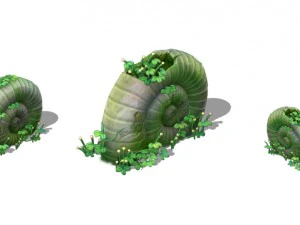 cartoon version - pacific snail stone - stool 3D Model