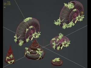 cartoon version - pacific snail stone - stool 3D मॉडल