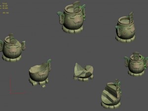 cartoon version - naughty statue Modello 3D