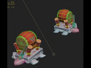 cartoon version - snare drums 3D Model