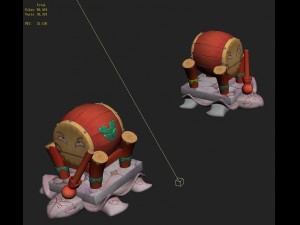 cartoon version - snare drums 3D Model