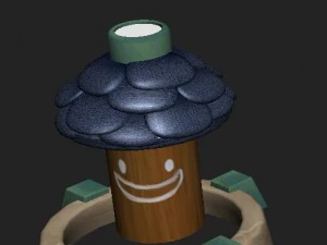 cartoon version - small wave flower garden 3D Model
