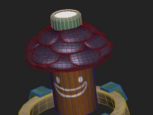 cartoon version - small wave flower garden Modello 3D